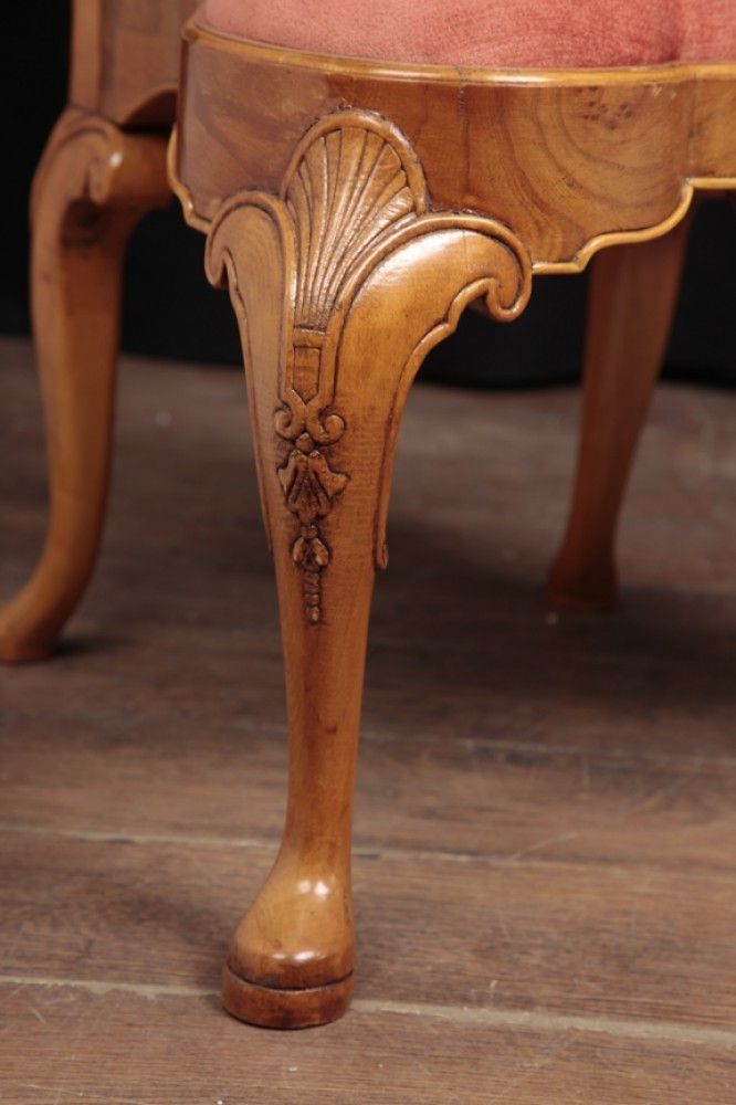 Queen Anne Dining Chairs   Set 10 Walnut Diners photo 3995.0