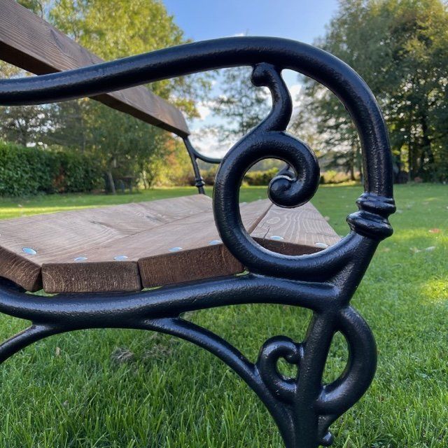 A 1900's German Cast Iron Ended Bench photo for sale