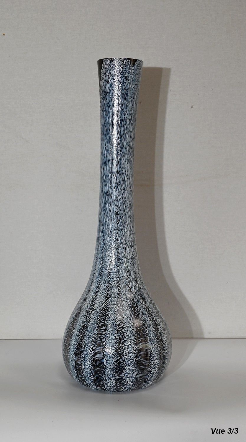 Marbled Glass Vase, After The Cristallerie Clichy – 1930 photo buy