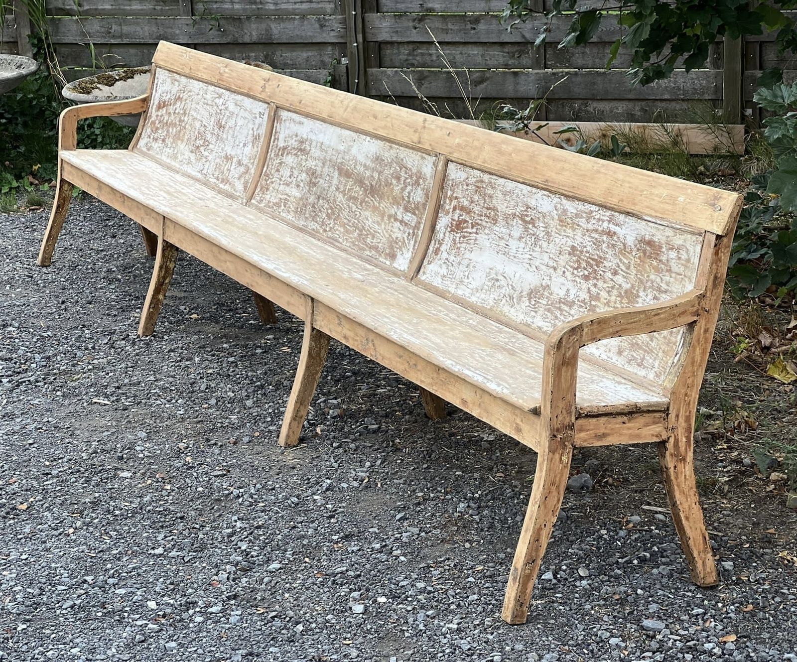 Very Long French Dining Bench, 1800s photo buy