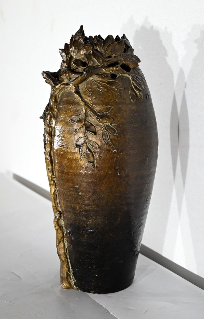 Glazed Ceramic Vase, Signed “Korina”, Art Nouveau – 1900 photo for sale