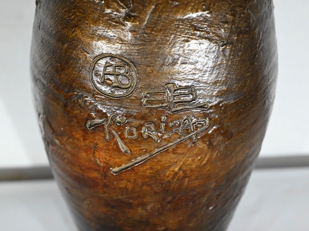 photo buy Glazed Ceramic Vase, Signed “Korina”, Art Nouveau – 1900