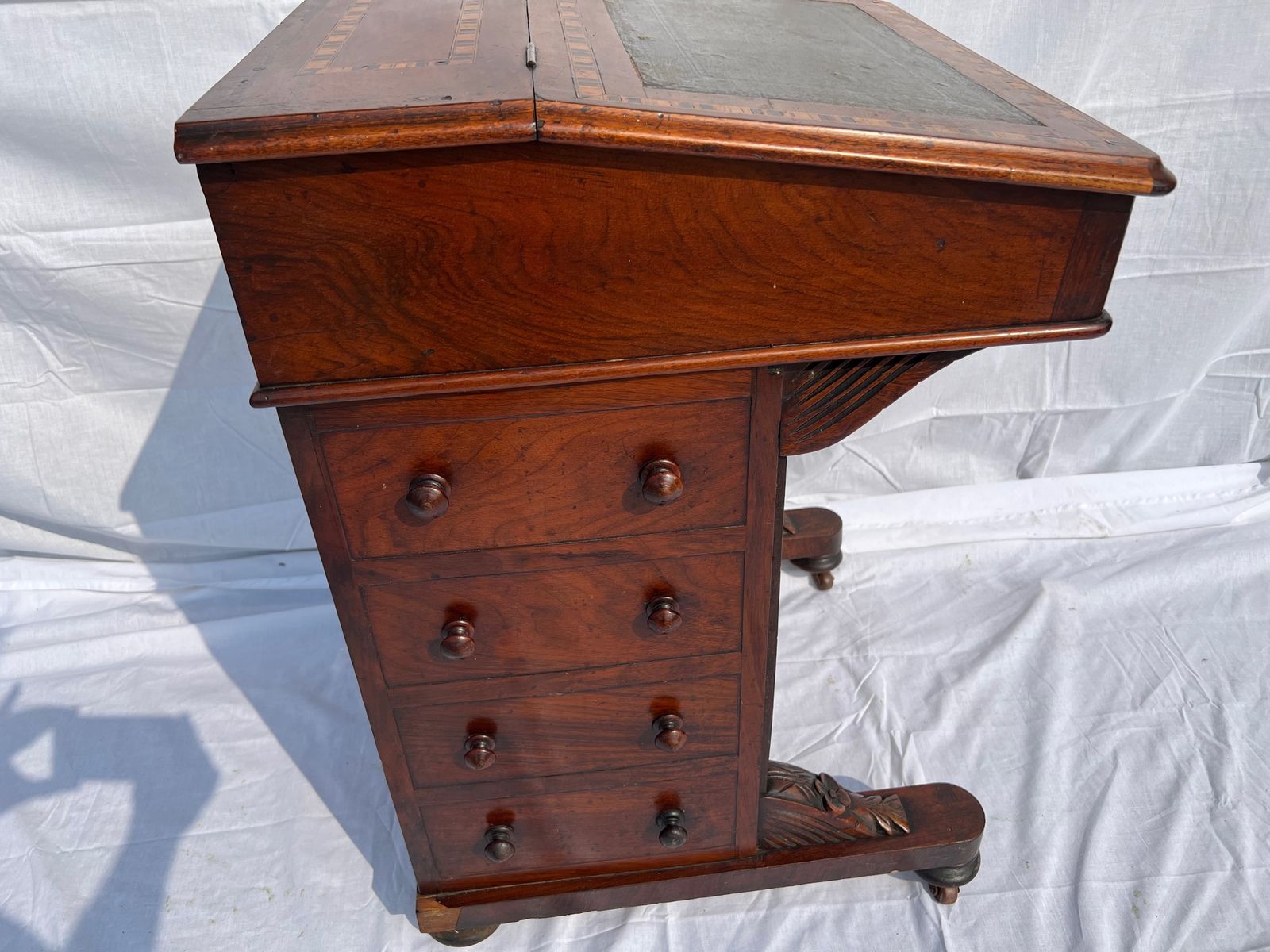 A 19th Century Tunbridge Inlaid Mahogany Davenport Writing Desk photo buy