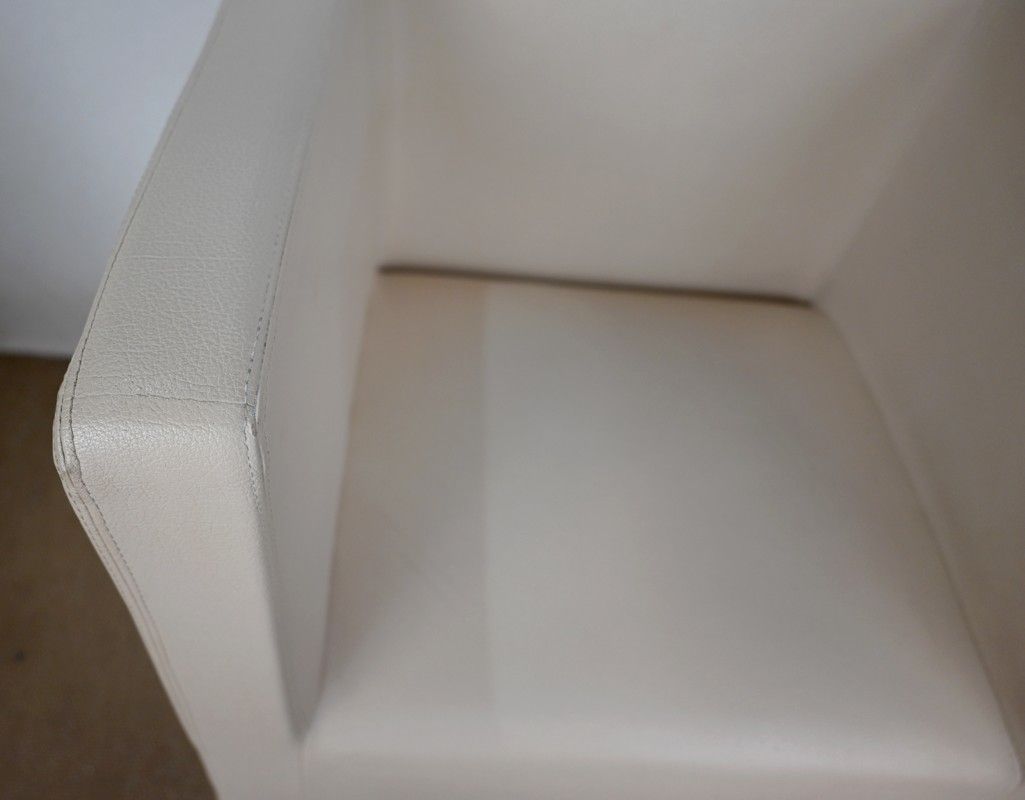 Pair Of "Palladium" Swivel Armchairs In Faux Leather   Xxth photo vinterior