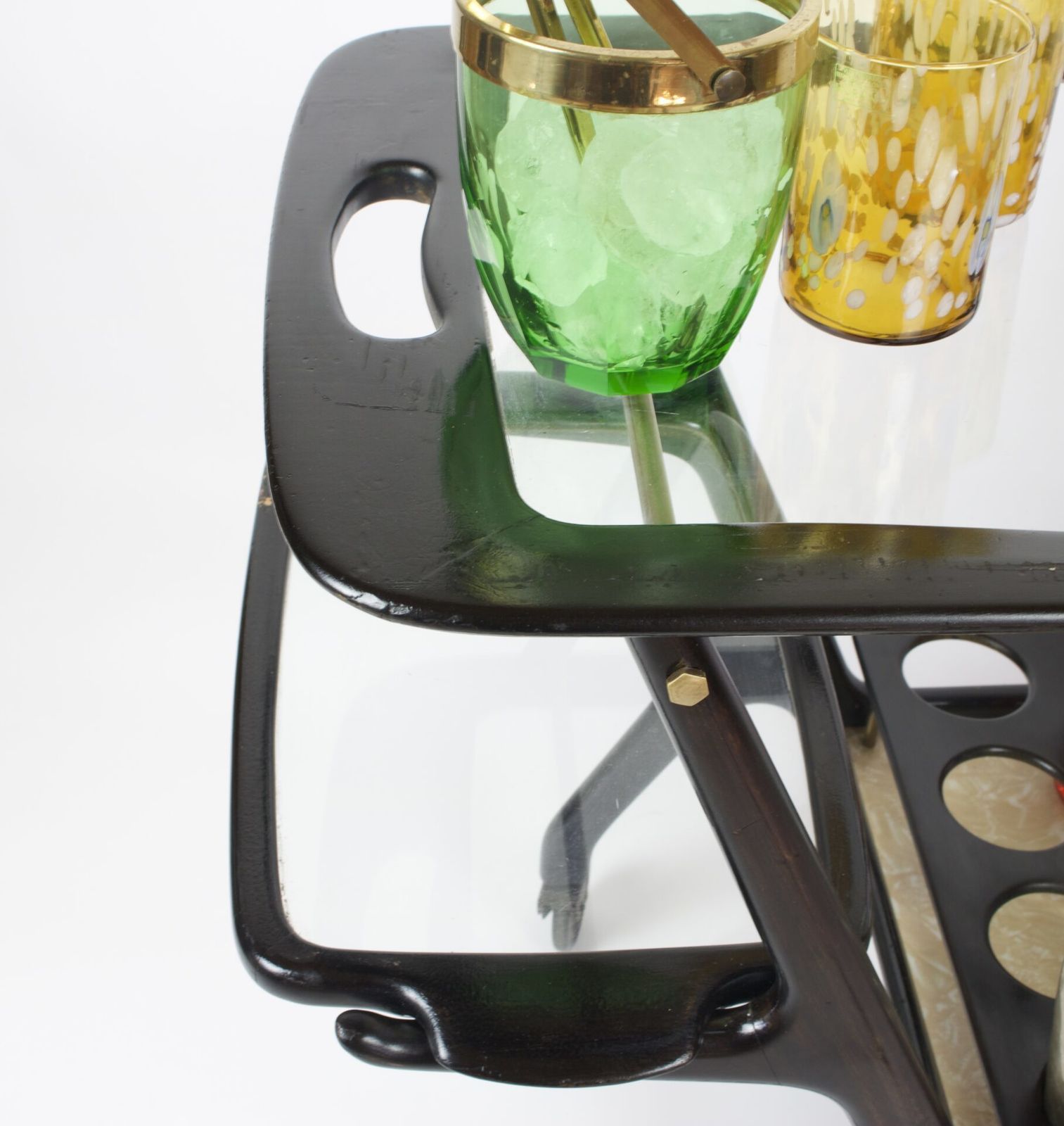 Rare 1950s Italian Bar Cart By Cesare Lacca photo 1795.0