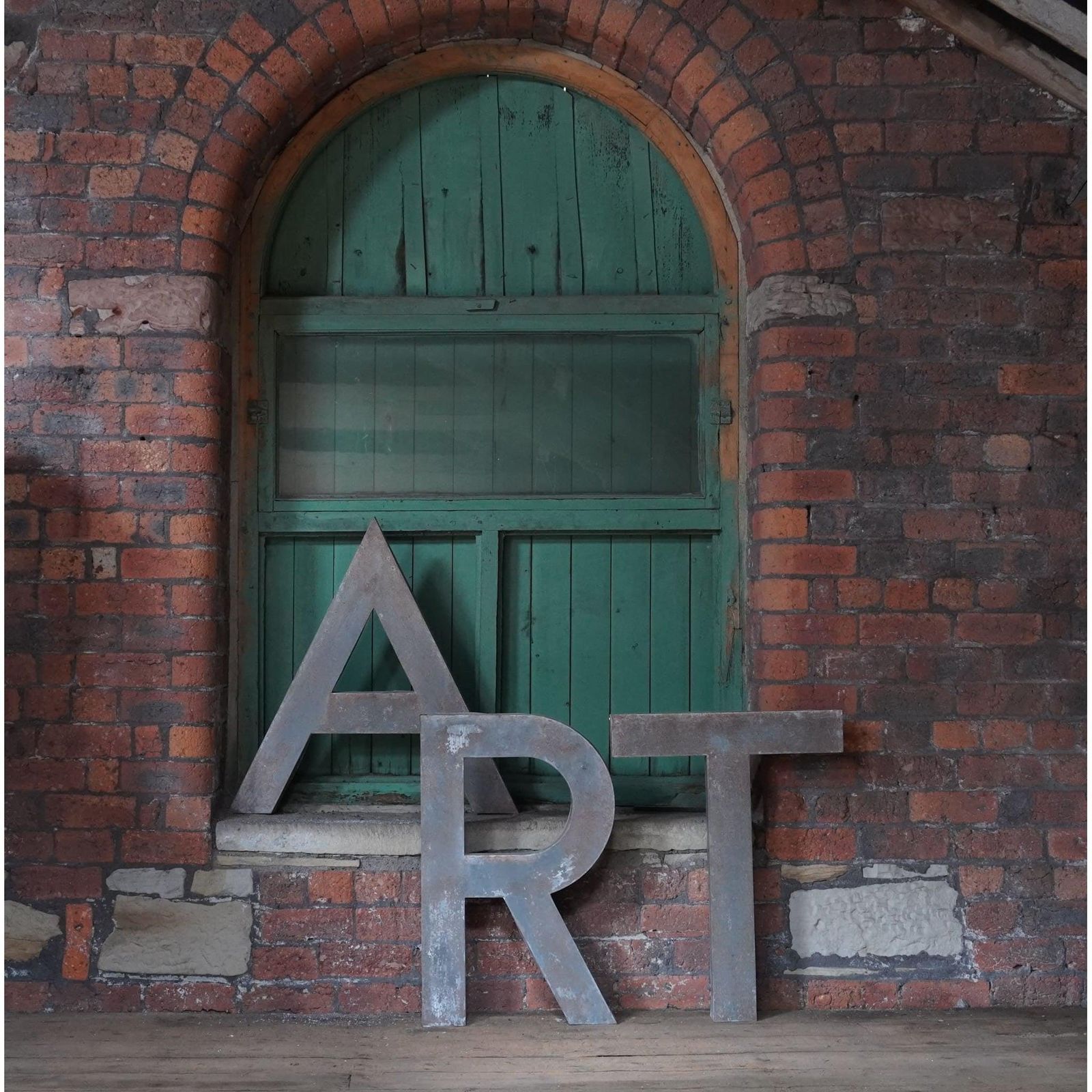 Distressed Metal Letters, Art, Mid 20th Century