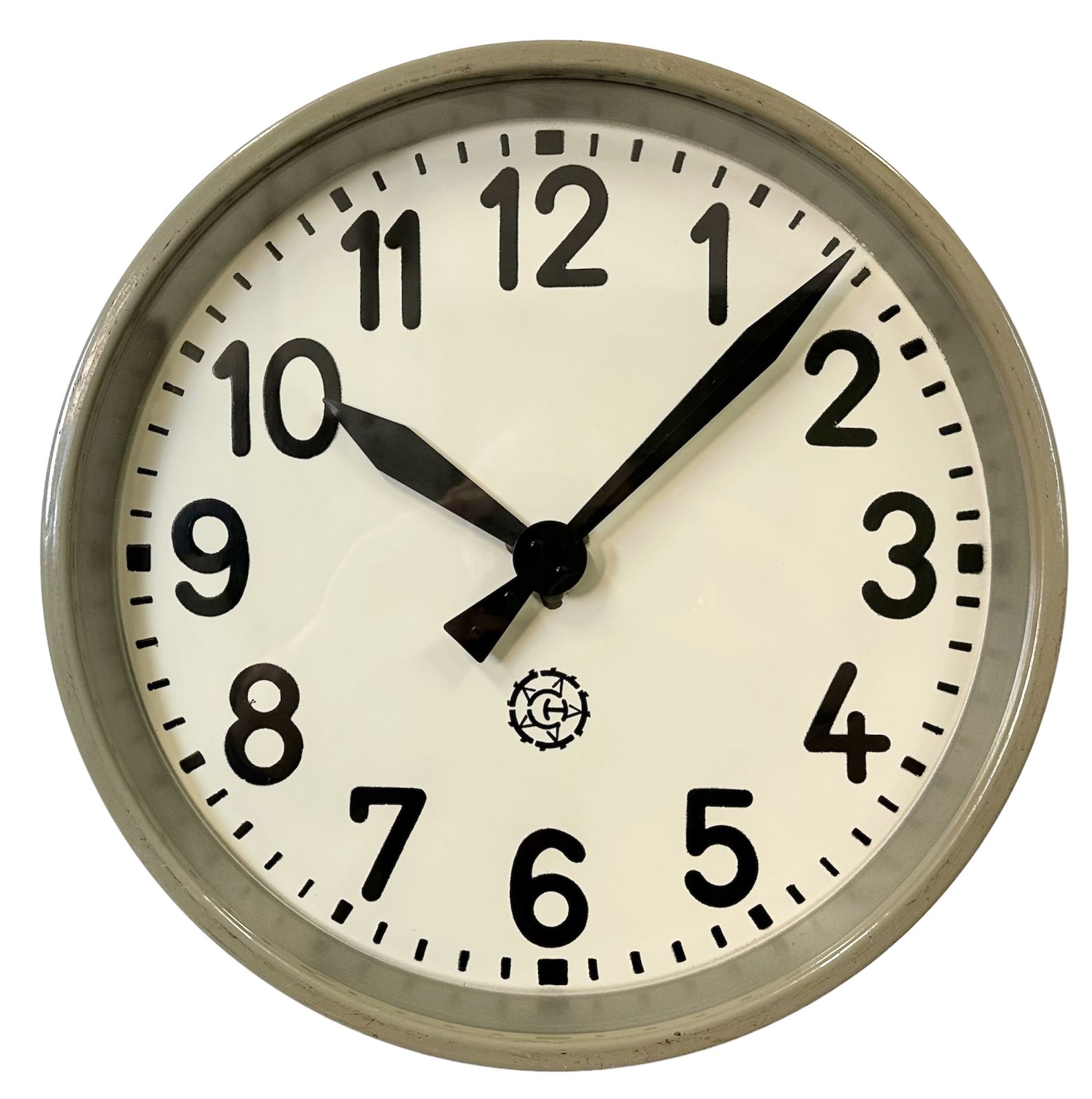 Industrial Factory Wall Clock From Chronotechna, 1950s, 2x