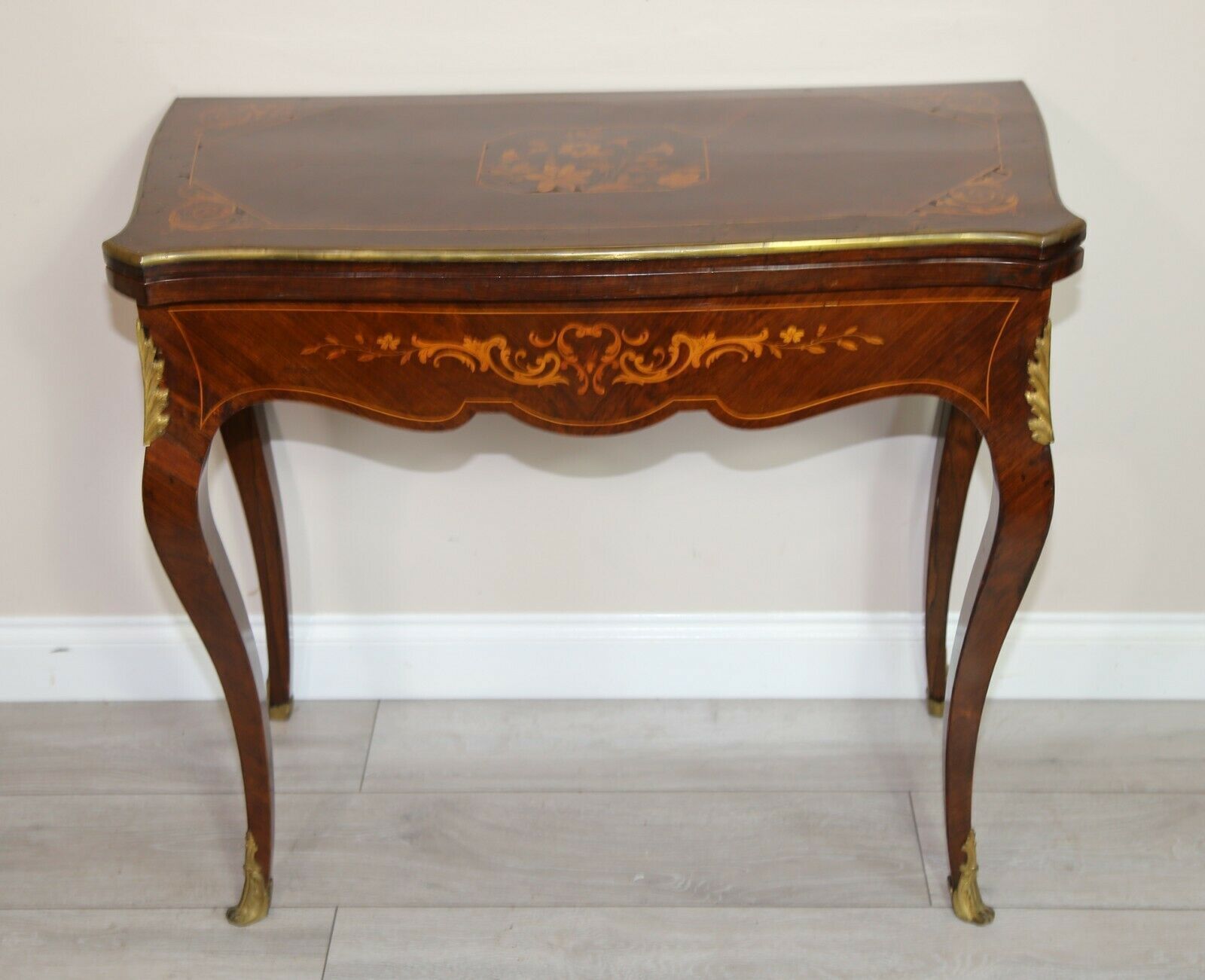 Victorian C1870 Rosewood And Marquetry Inlaid Folding Card Table / Side Table photo furniture