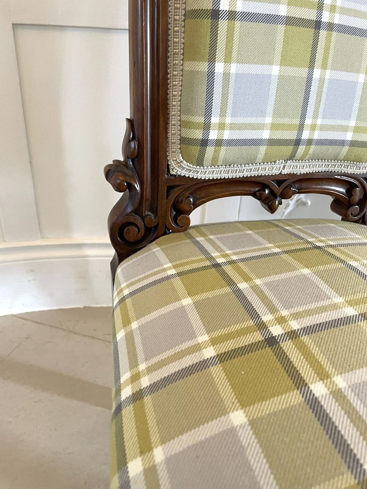 Fine Antique 19th Century Carved Walnut Ladies Chair photo furniture