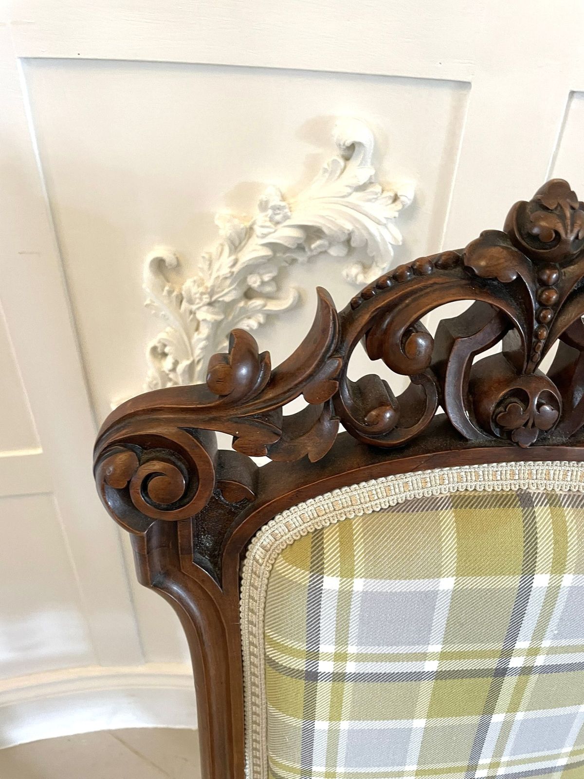 photo for sale Fine Antique 19th Century Carved Walnut Ladies Chair