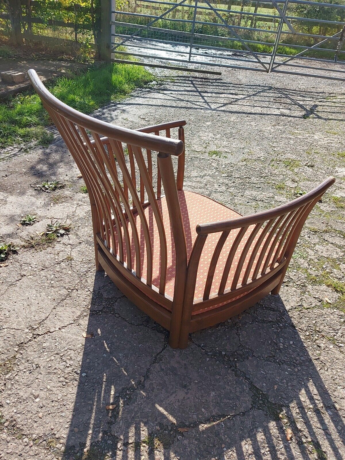 Ercol Renaissance High Spindle Back Armchair 2002 Medium Wood Tone photo for sale