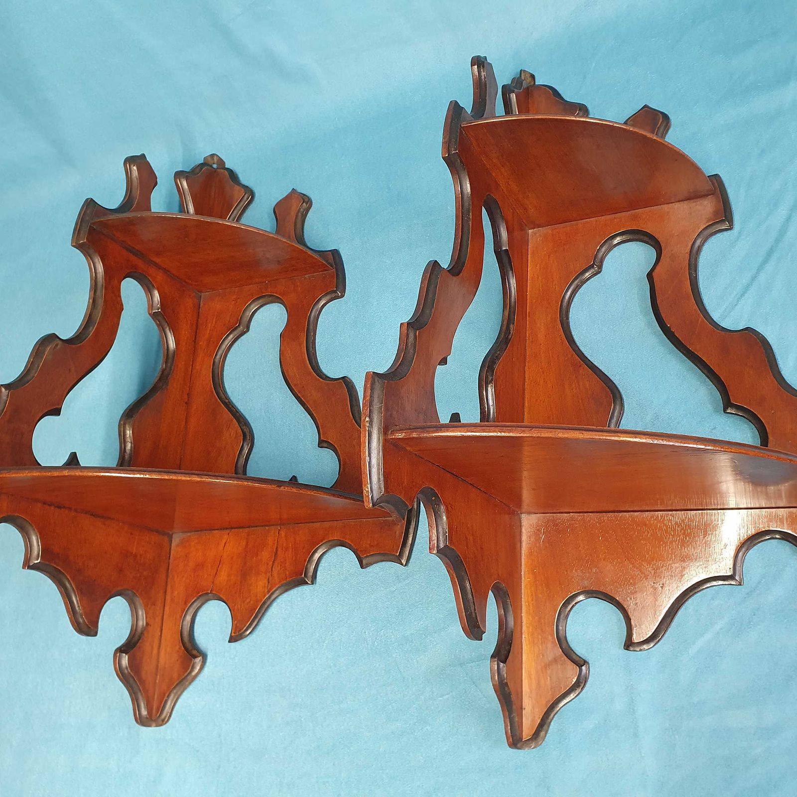 Pair Of Mid 19th Century Mahogany Wall Brackets