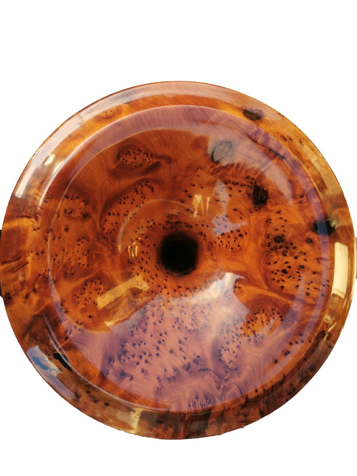 Fabulous Large Inlaid Vase Inlaid With Ebony, Lemon Wood And Mother Of Pearl photo vinterior