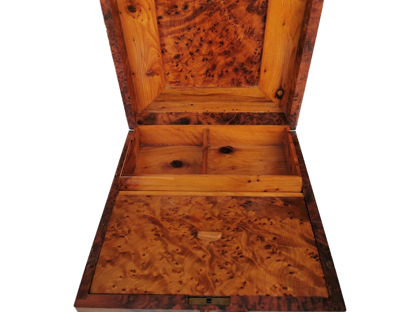 Handmade Inlaid Jewellery Box,Thuya Burr Inlaid With Lemon Wood, Ebony And Mother Of Pearl photo 750.0