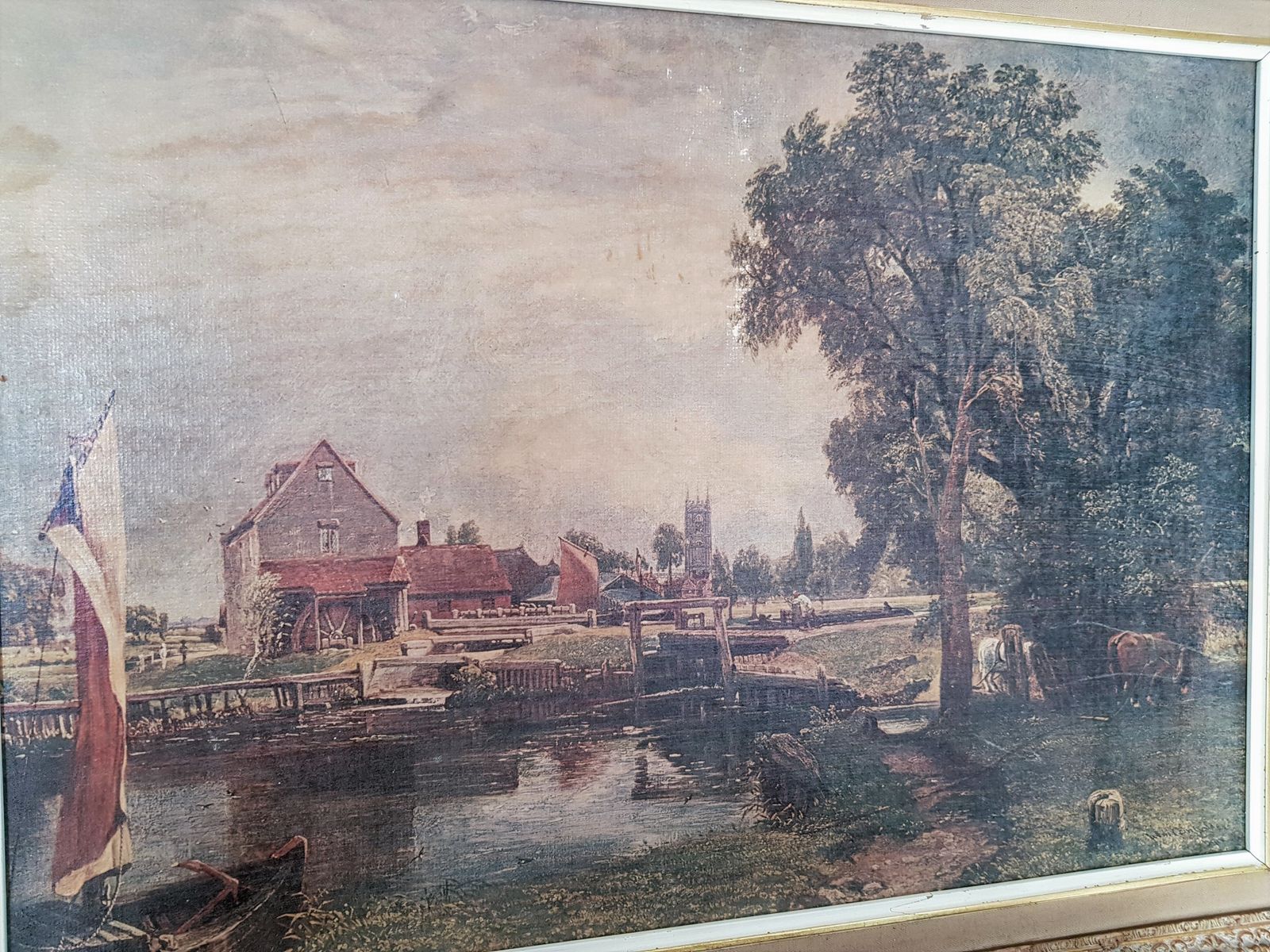 Very Large, Limited Edition Print Of J. Constable's Dedham Lock And Mill photo for sale