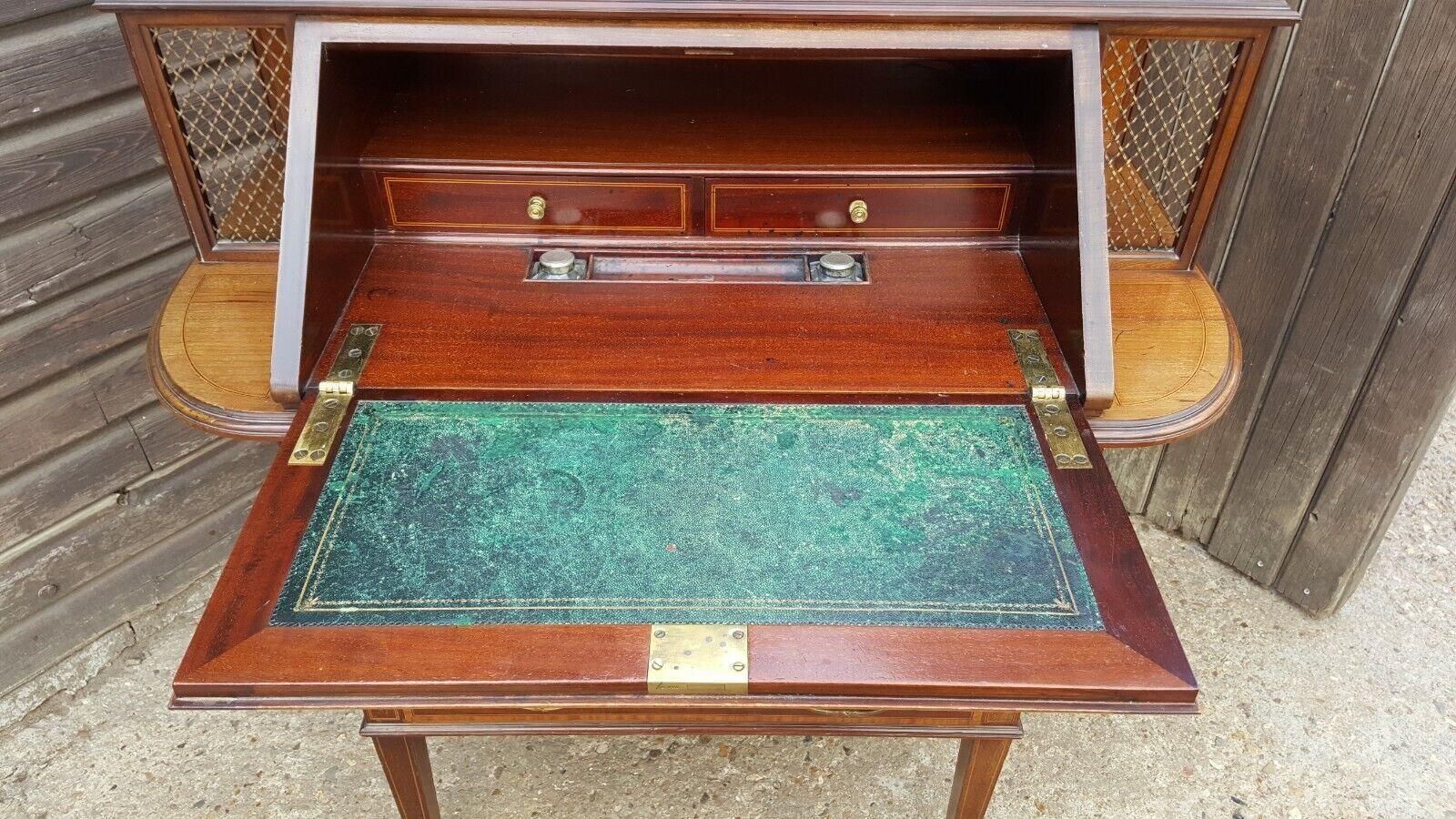 Cooper & Holt Victorian Mahogany Inlaid Bureau photo vinterior