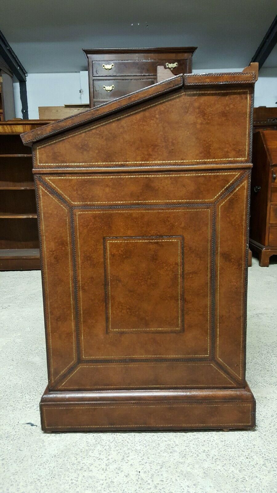 Maitland Smith Leather Davenport Desk photo vintage