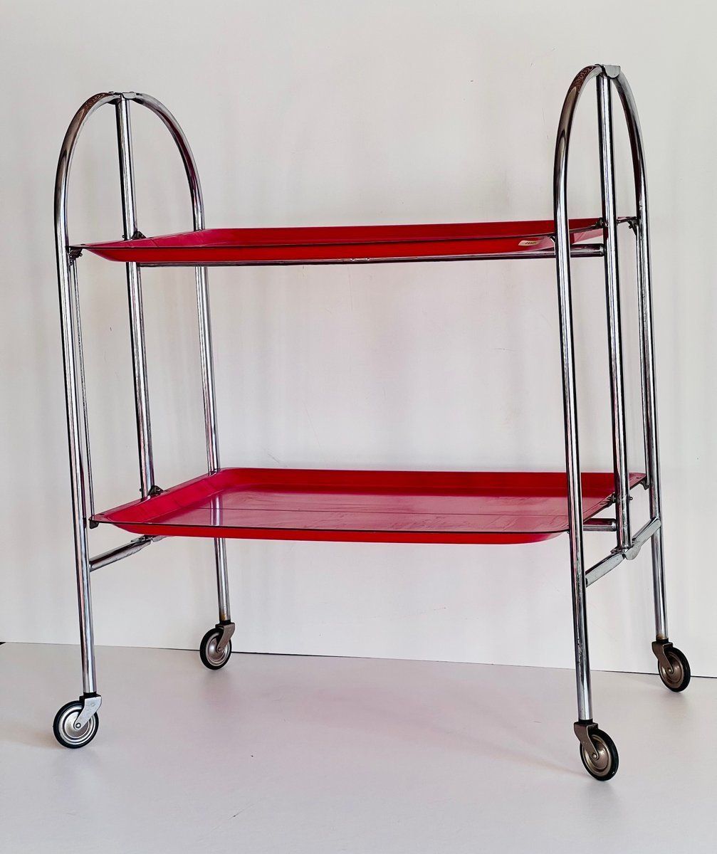 photo for sale Mid Century Dinette Opvouwbare Serveerwagen, Jaren 1950