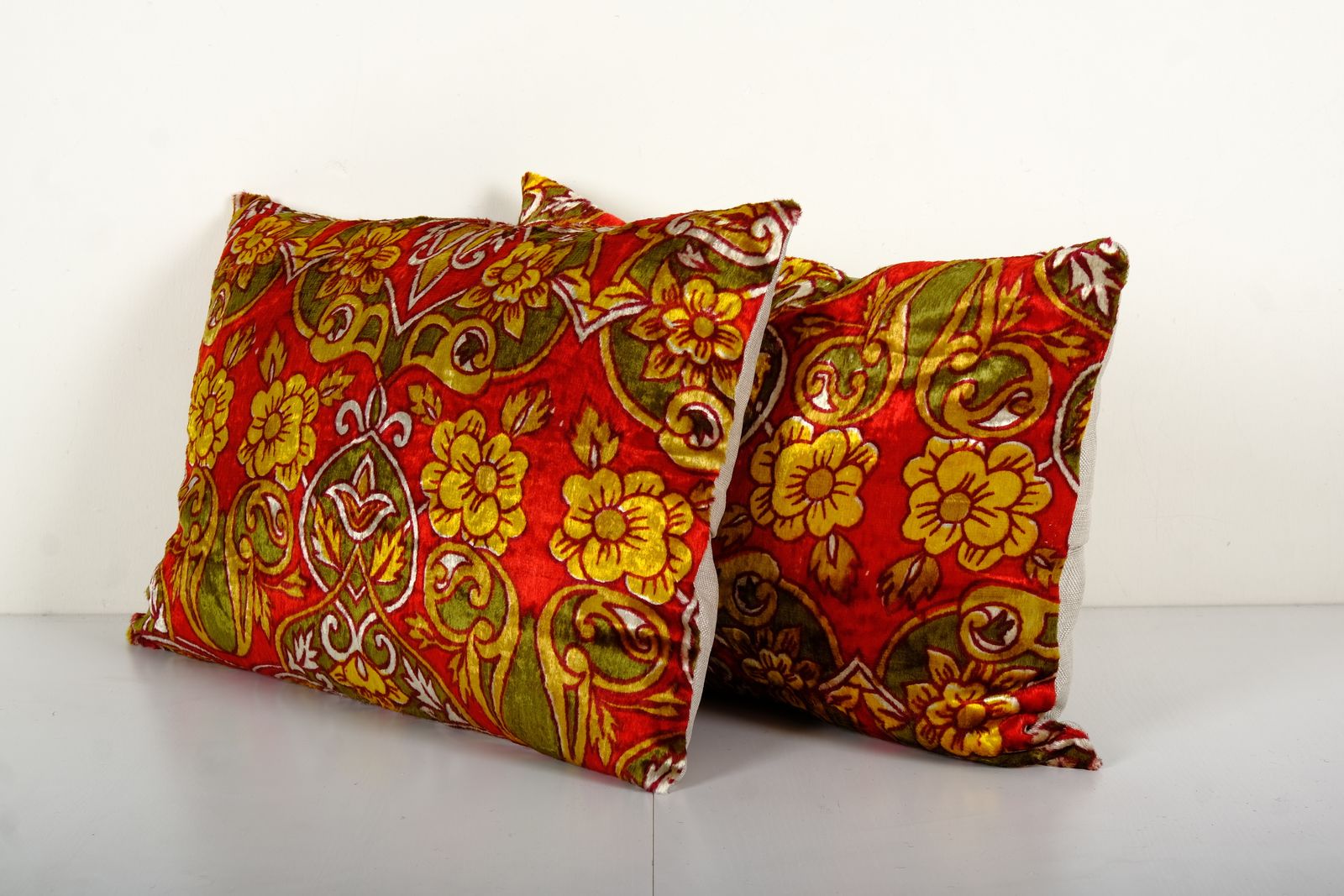 Colorful Velvet Pillow Cover, Set Of Two Boho Tribal Turkish Pillow Case photo for sale
