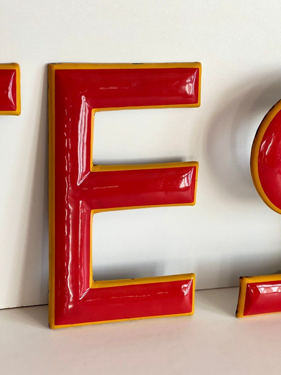 Industrieel Letterbord Van Tesla, Set Van 5 photo Woonaccessoires