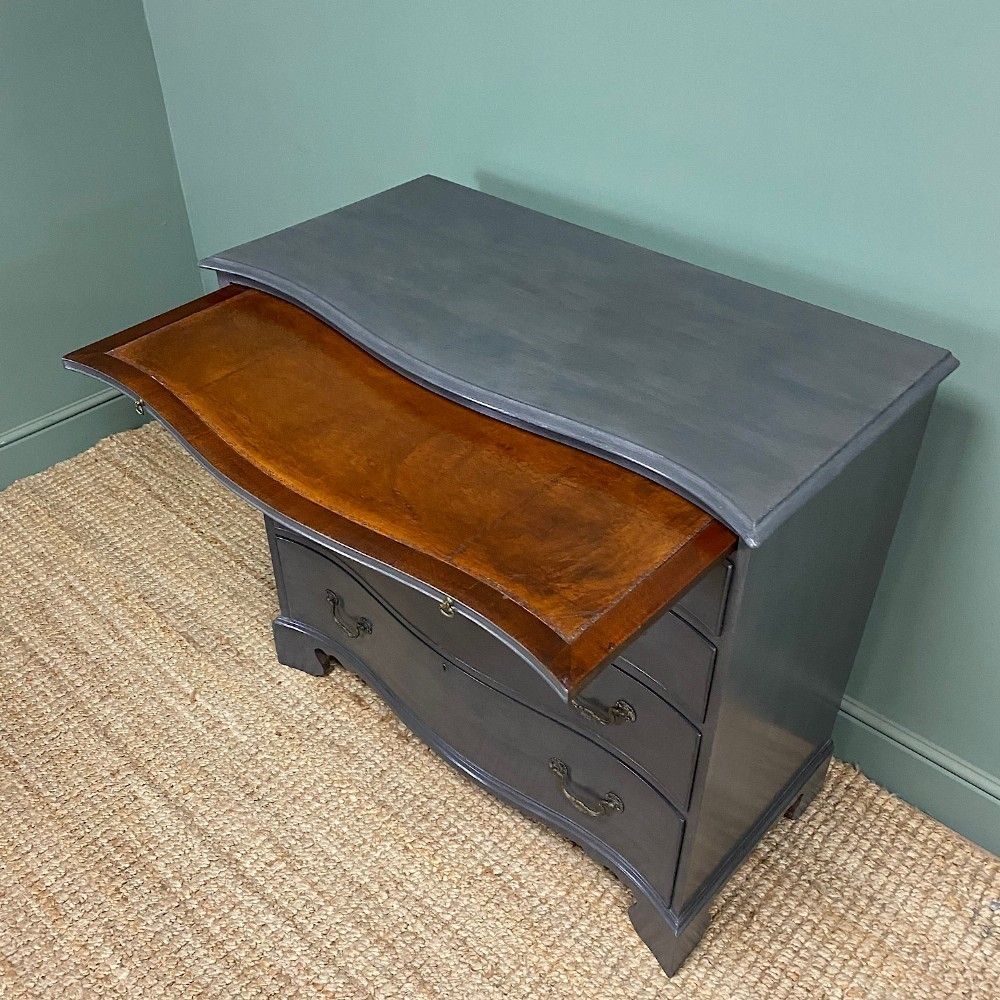 Quality Antique Painted Serpentine Chest photo Furniture