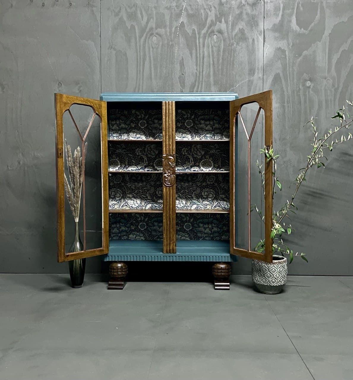 Wandle Blue Drinks Cabinet, Traditional photo buy