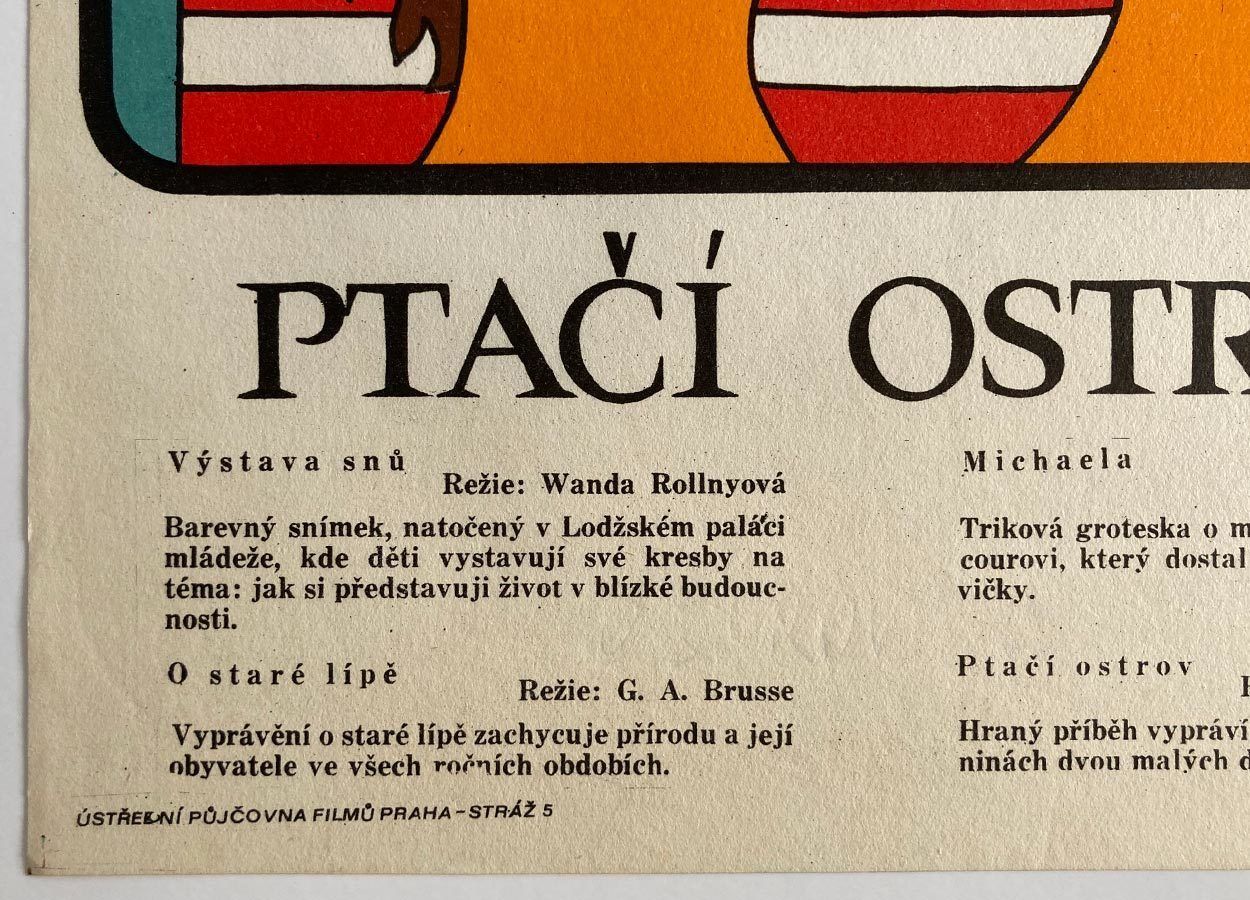 Movie Poster, Bird Island, Jiří Novák, 1971 photo Art