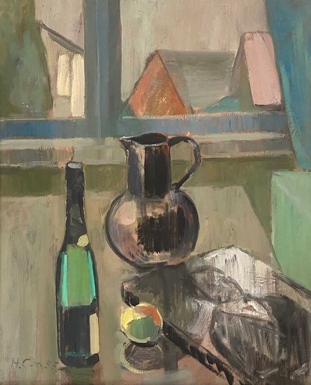 20th Century Swedish School 'Still Life With Portrait' photo furniture