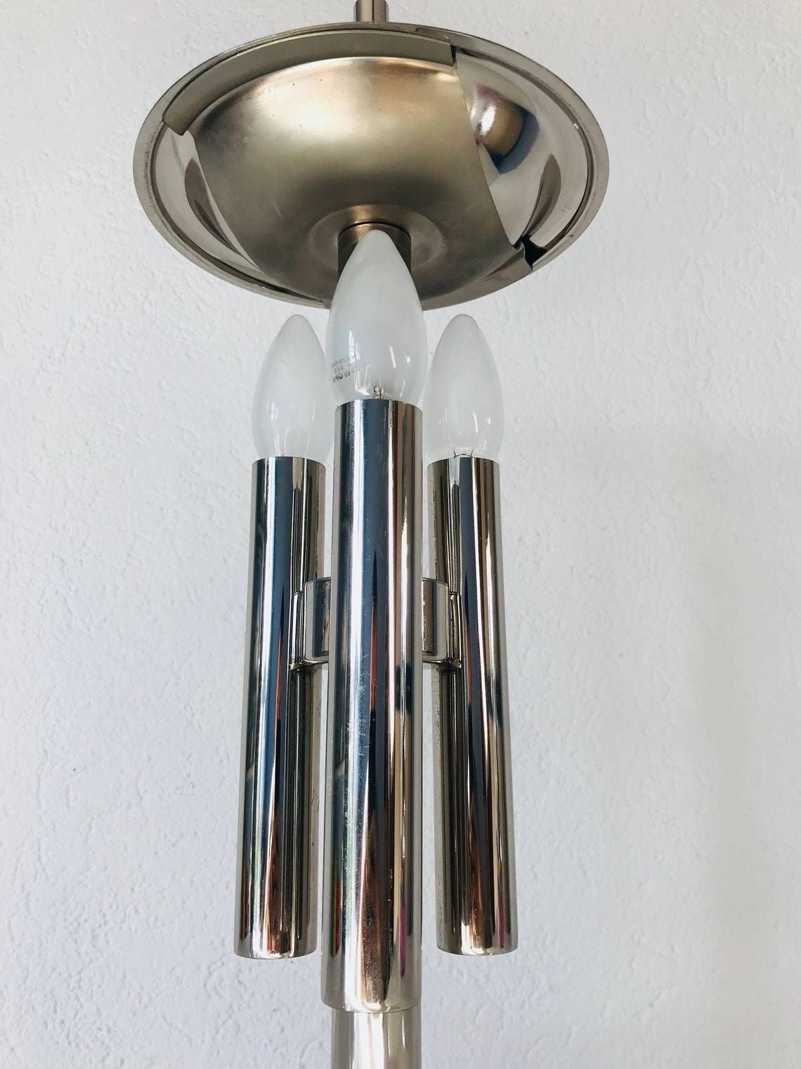 Sciolari Brilliant Table Lamp   Three Arms   Round Head   Metal Design   1970's photo Lighting