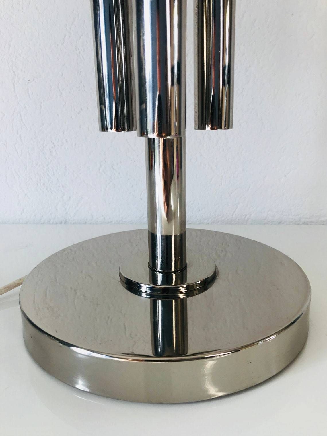 Sciolari Brilliant Table Lamp   Three Arms   Round Head   Metal Design   1970's photo buy