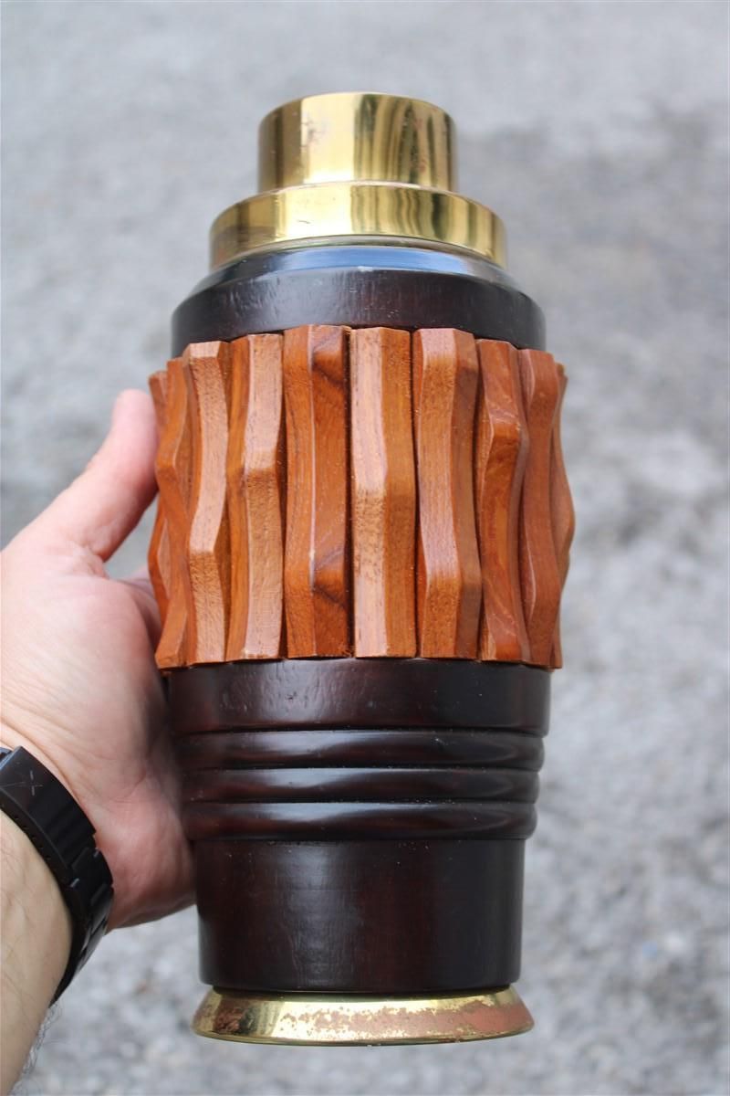 photo for sale Round Minimal Shaker Mid Century Italian Design Gold Brass And Wood