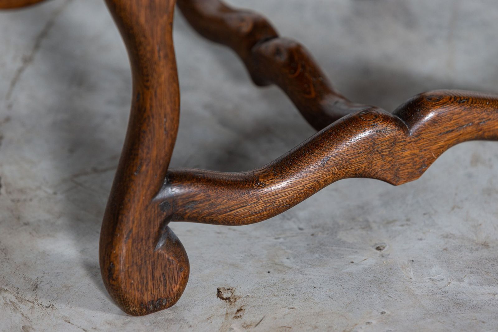 2818.0 Set Of 6 French Louis XIV Style Oak Chairs photo