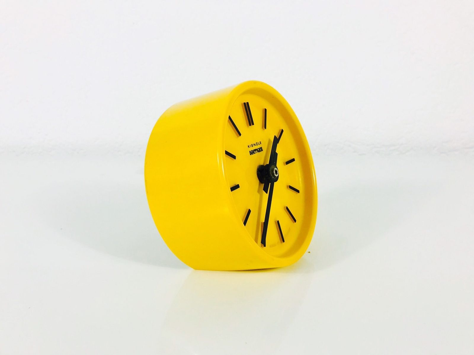Kienzle Yellow Pop Art Vintage Alarm Clock   Rare Shape   Germany 1970s photo 404.0