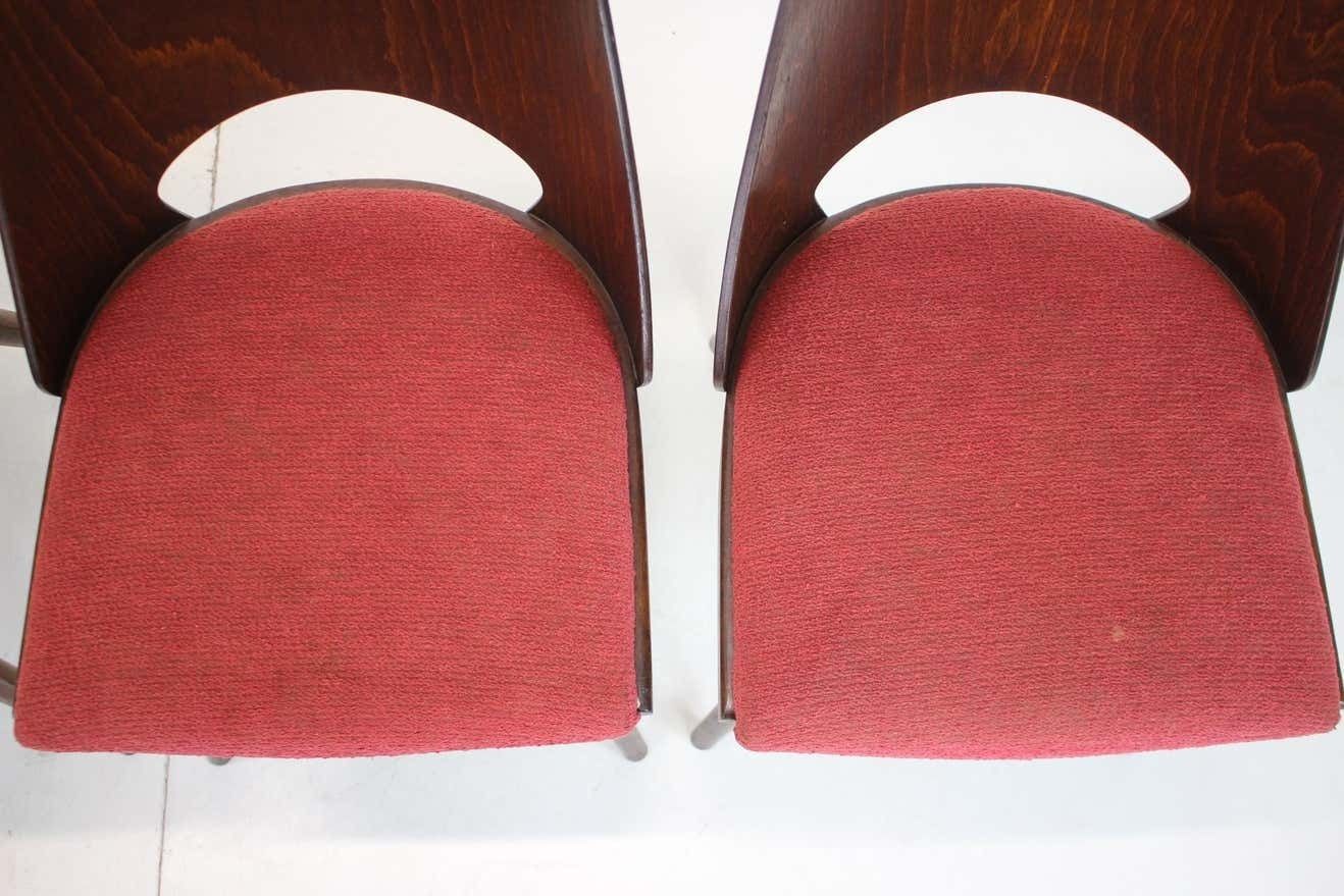 1960s Set Of 4 Oswald Haerdtl Dining Chairs For Ton/Thonet, Czechoslovakia photo Furniture