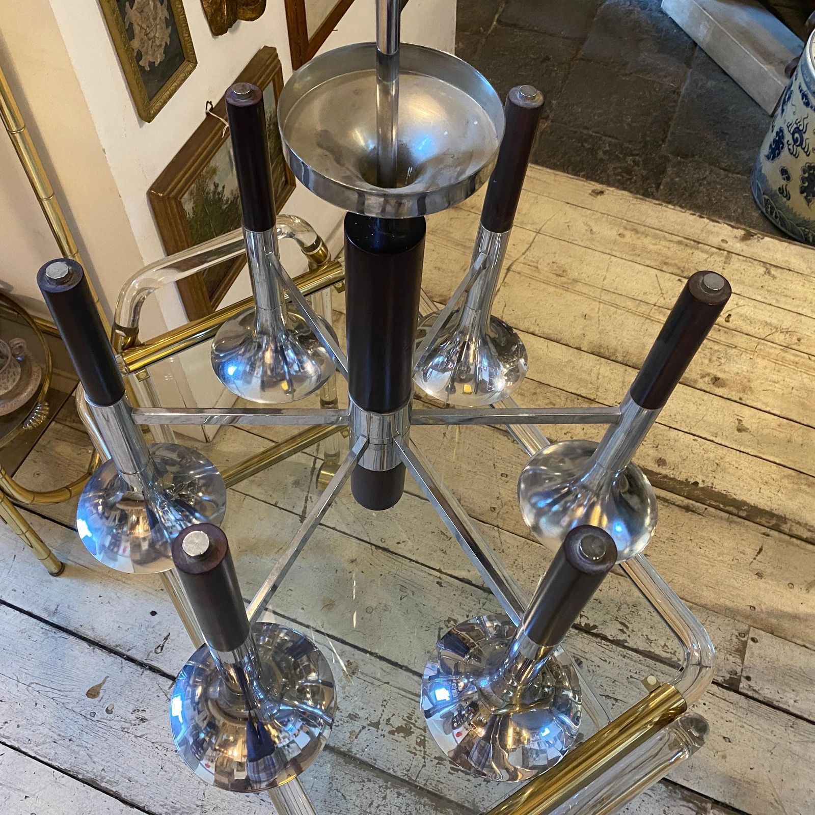 1970s Reggiani Style Space Age Italian Chandelier photo 1438.0