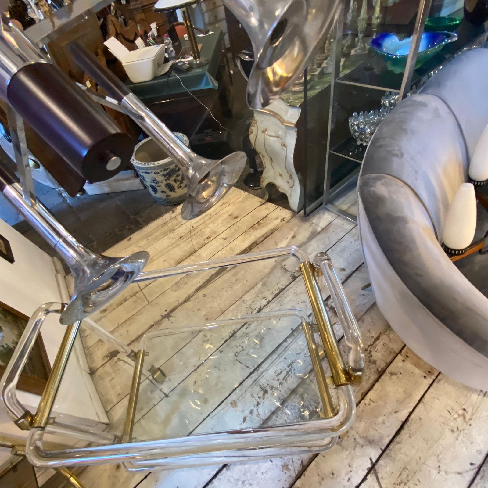 photo vinterior 1970s Reggiani Style Space Age Italian Chandelier
