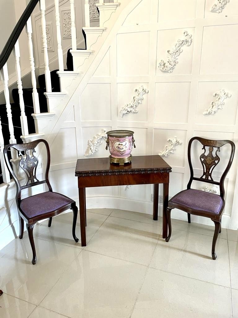 Antique 18th Century Chippendale Mahogany Carved Card Table photo for sale