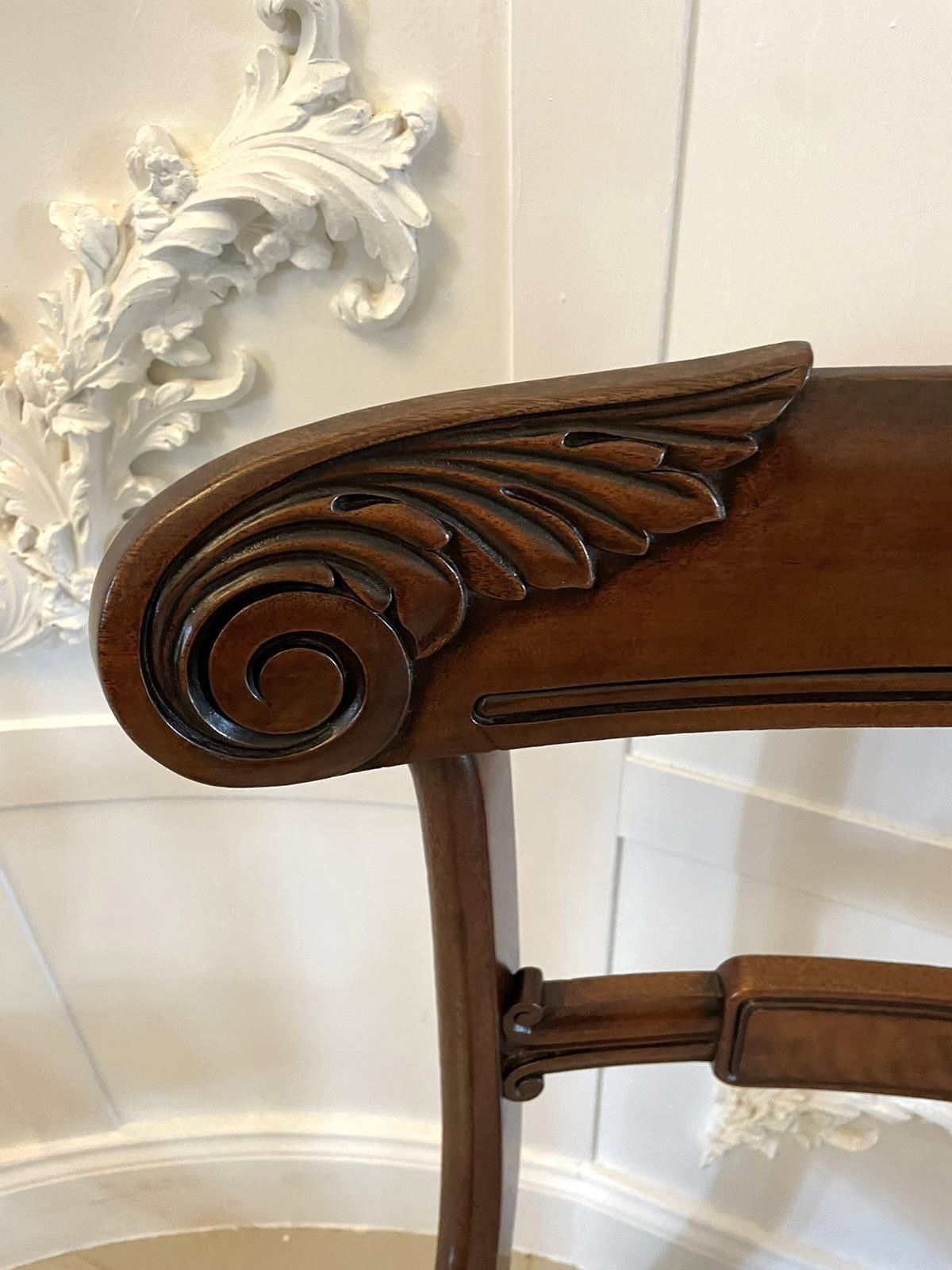 Set Of 4 Antique 19th Century Quality Mahogany Dining Chairs photo vinterior