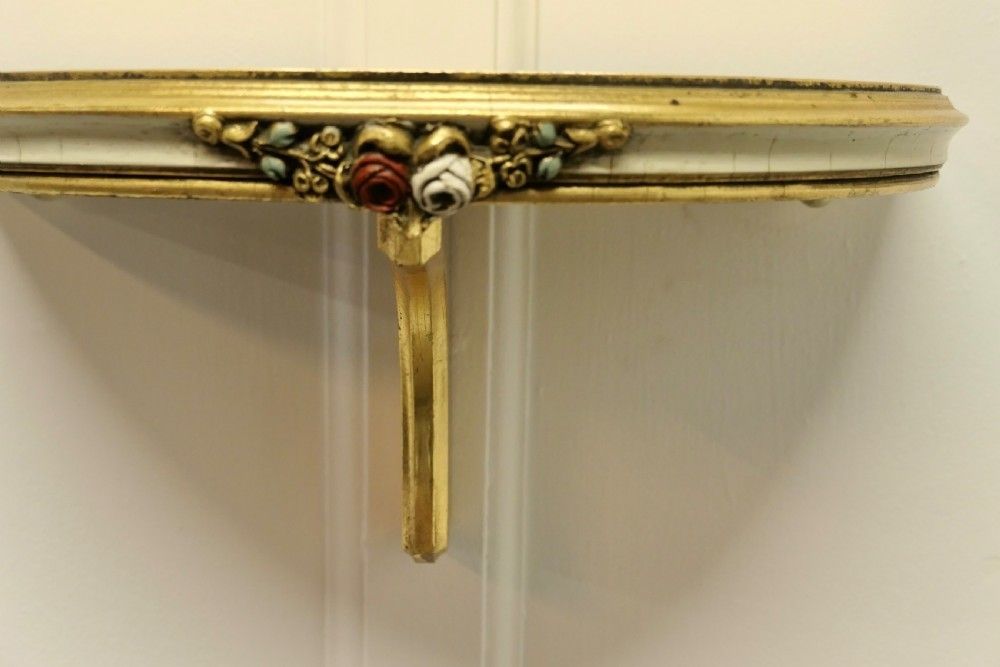 Charming, French Barbola Gilt Console Shelf And Mirror photo Home Decor