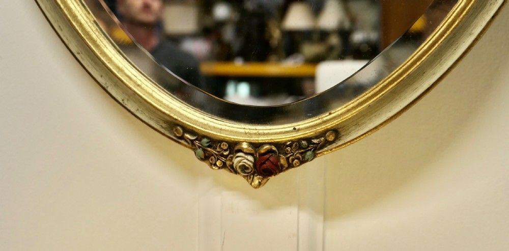 Charming, French Barbola Gilt Console Shelf And Mirror photo 570.0