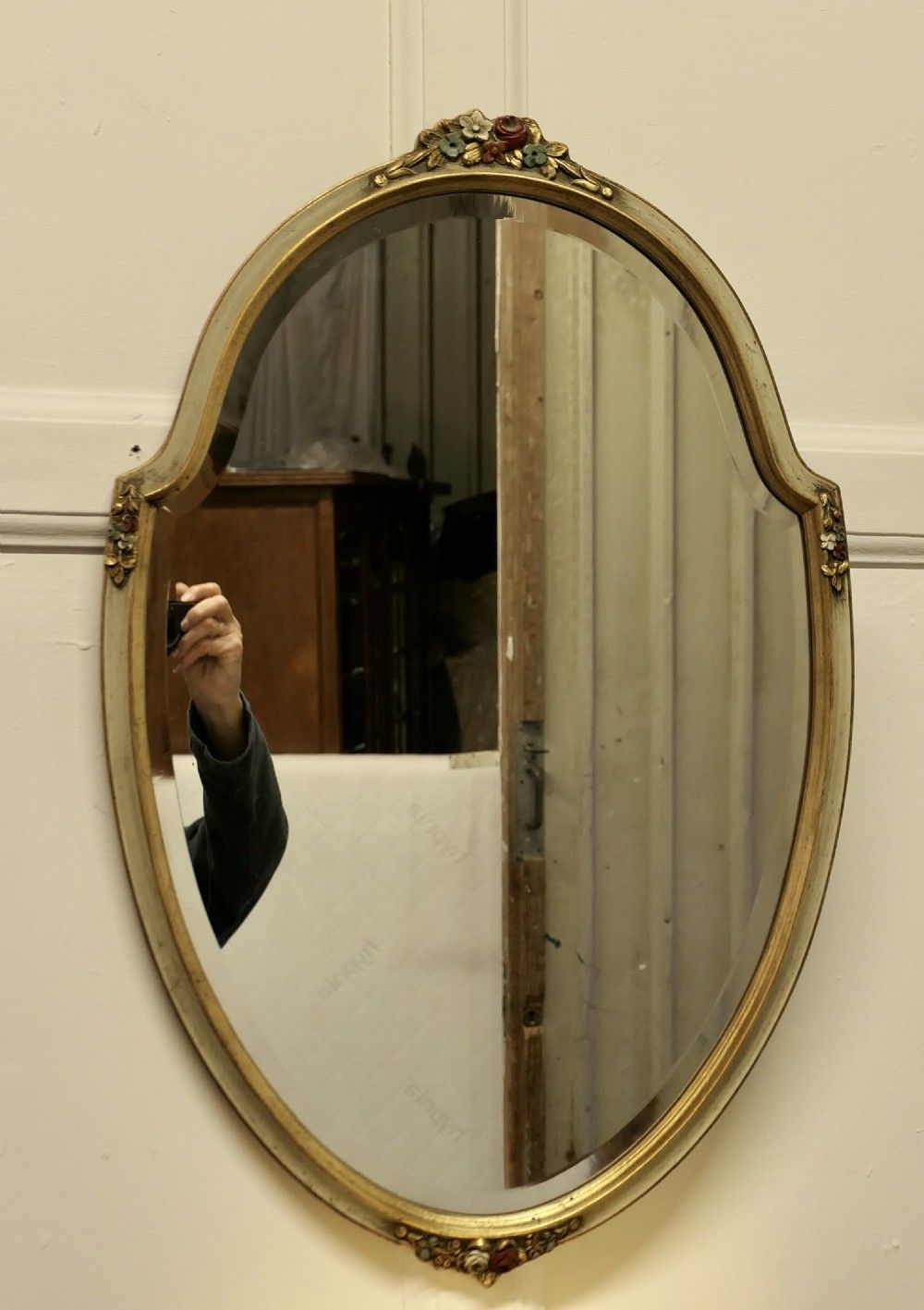 Charming, French Barbola Gilt Console Shelf And Mirror photo vinterior