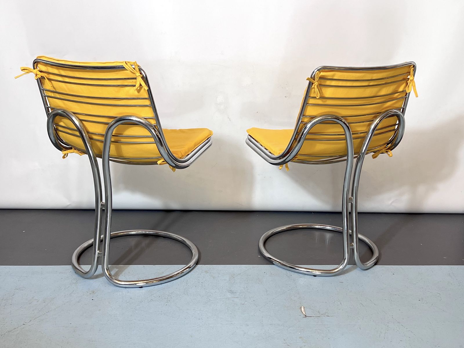 Furniture Vintage Space Age Dinner Table And Four Chairs In The Manner Of Gastone Rinaldi photo