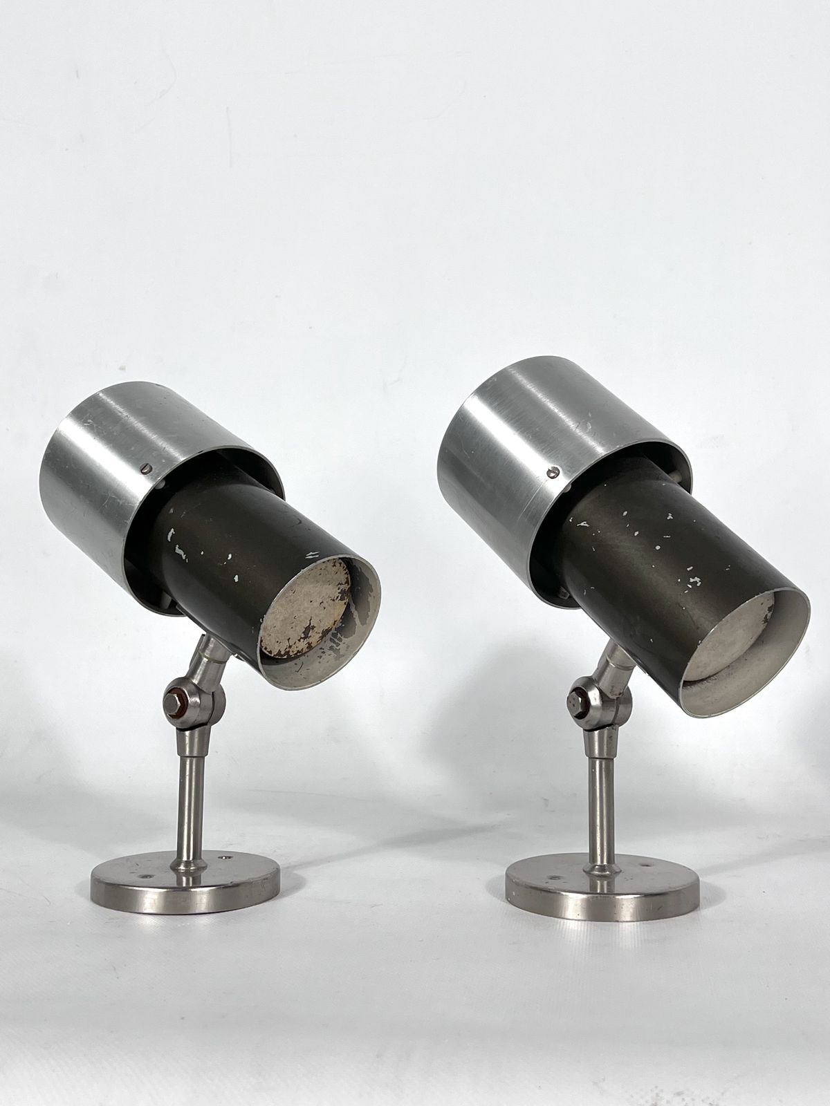 Mid Century Rare Pair Of Stilnovo Adjustable Sconces Or Spotlights. Italy 1950. photo for sale