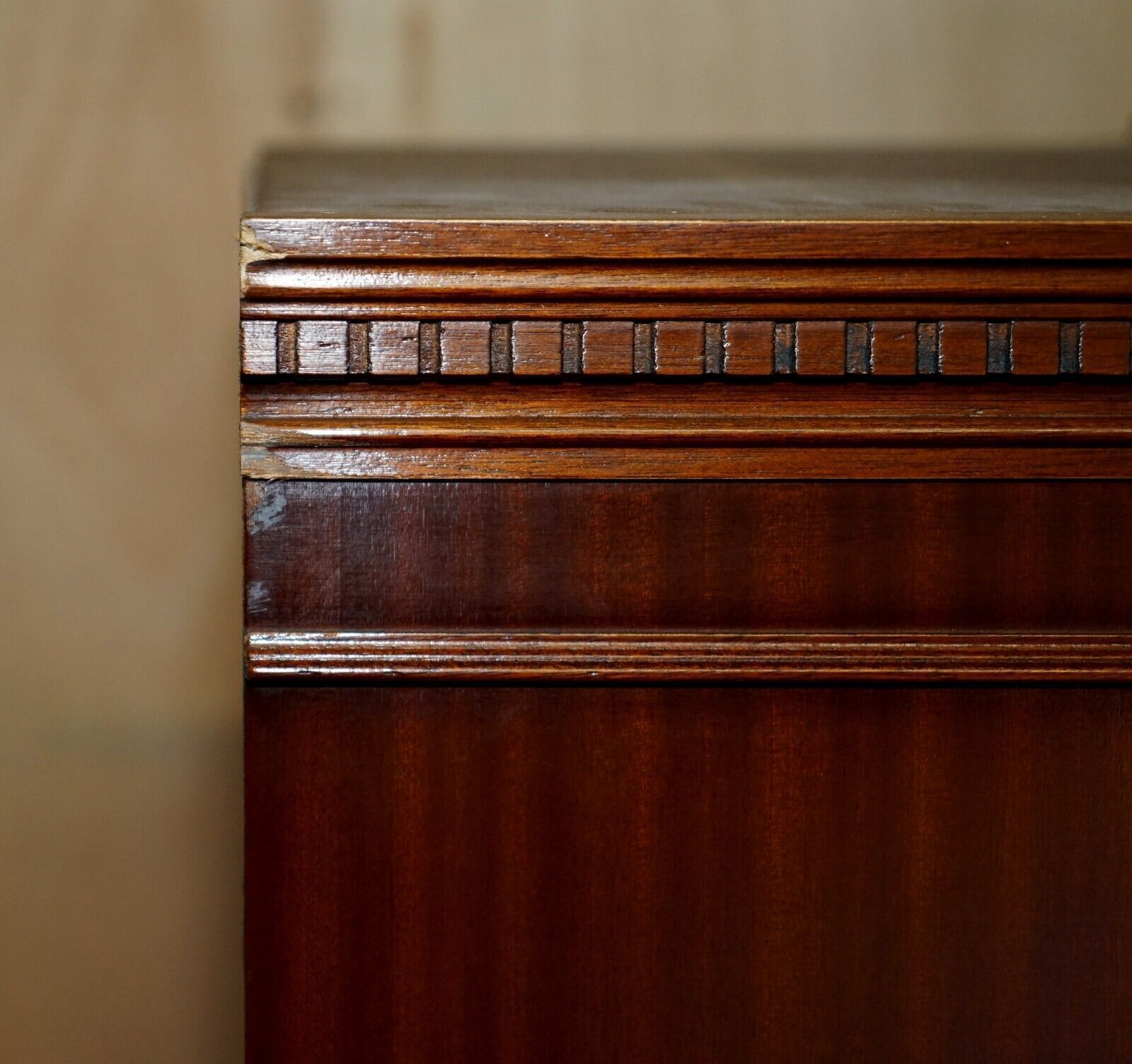 Lovely 2 Piece Flamed Mahogany Open Library Bookcase Part Of A Paired Suite photo vinterior