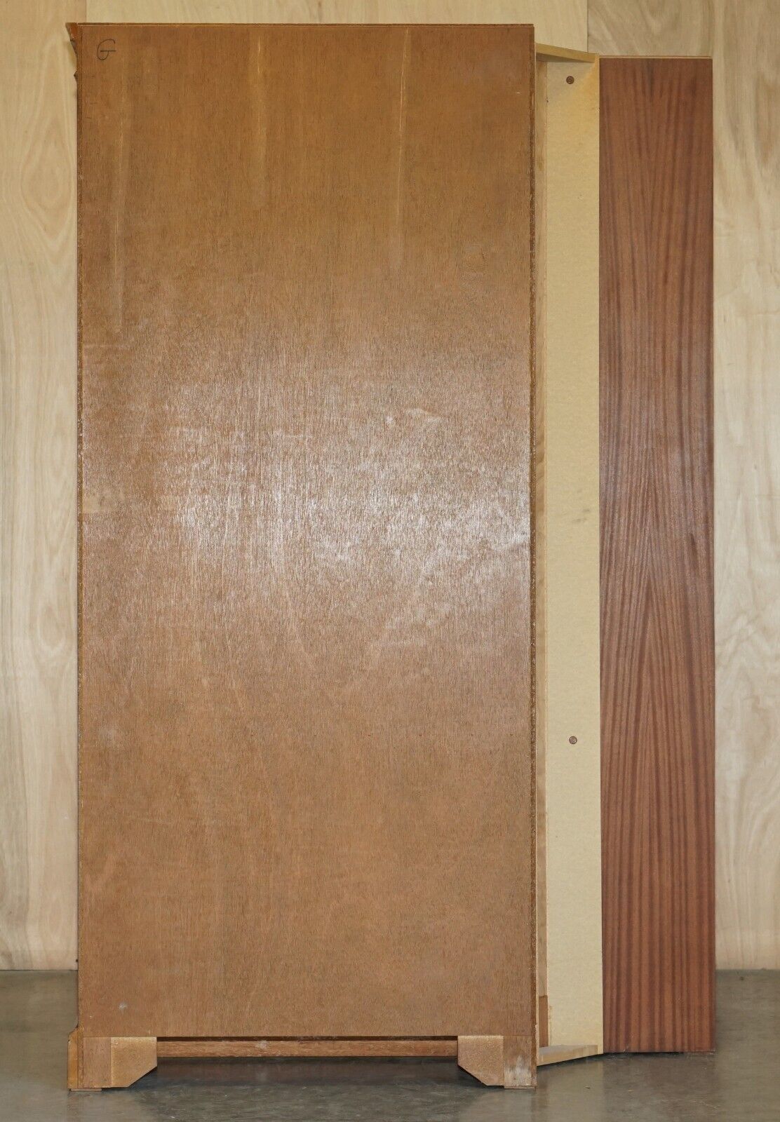 photo buy Lovely 2 Piece Flamed Mahogany Open Library Bookcase Part Of A Paired Suite