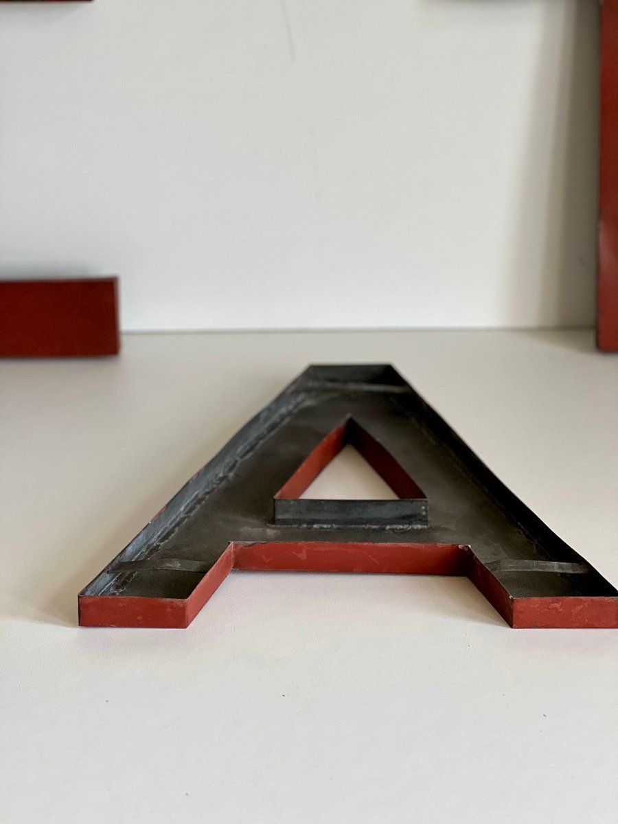 photo for sale Industrieel Letterbord 'Eat', 1950, Set Van 3