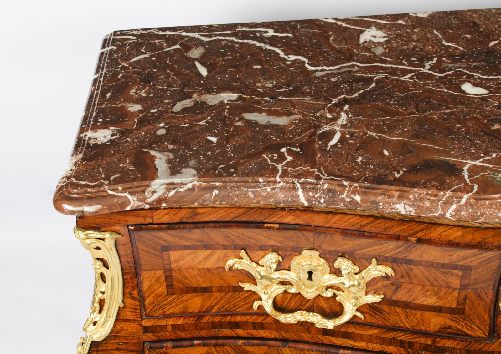 Antique French Régence Kingwood Ormolu Mounted Commode Circa 1720 18th C photo for sale