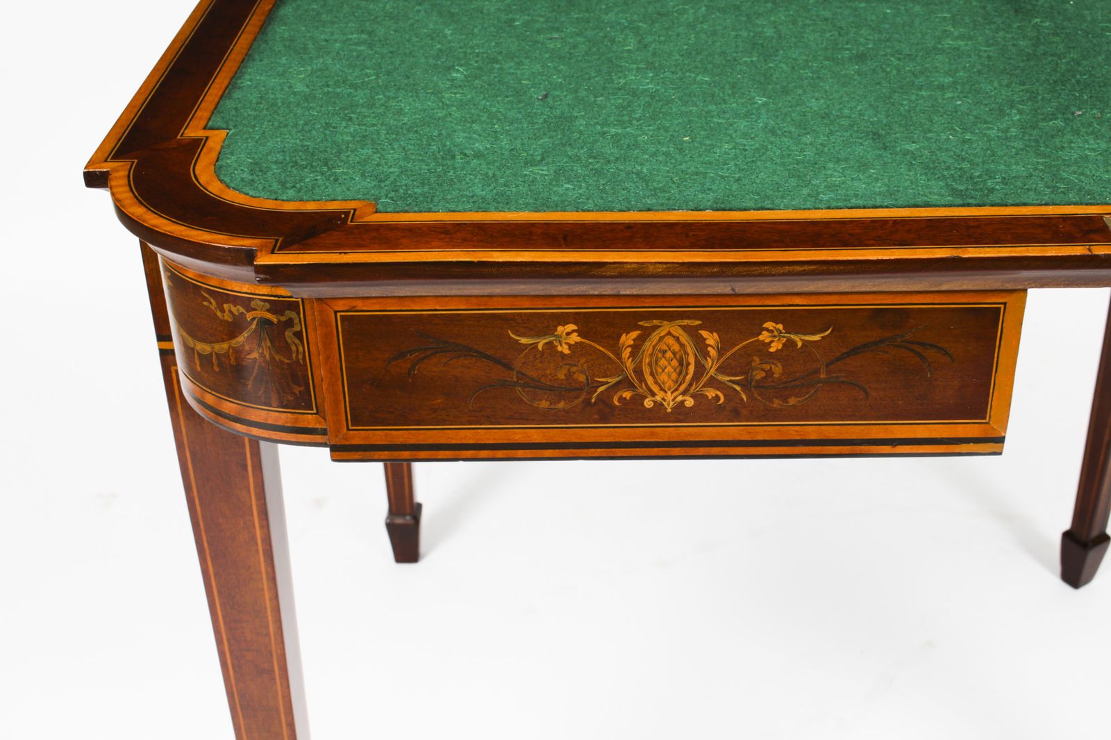 Furniture Victorian Mahogany & Inlaid Card Games Table C.1860 19th C photo