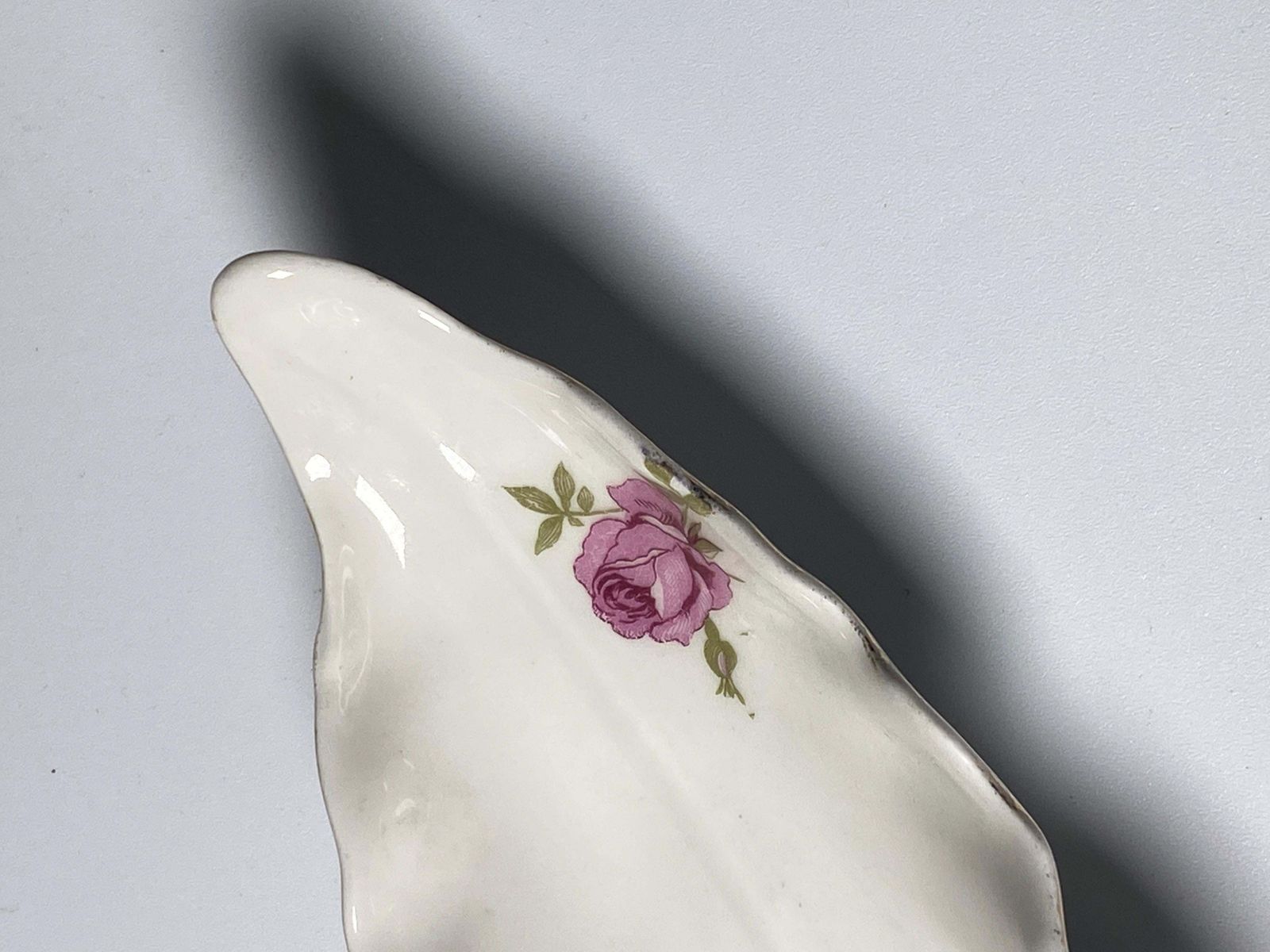 Porcelain Dish From Limoges With Rose Flowers From France 1970 photo 286.0