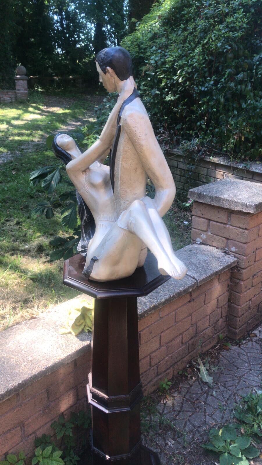Large Figurative Art Deco Sculpture Of Male/Female Couple Charleston Dancers photo 245.0